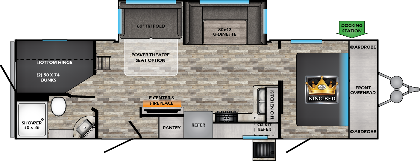 2024 CROSSROADS CRUISER AIRE 28BBH, , floor-plans-day image number 0